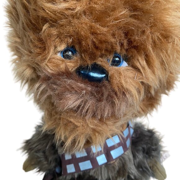 Star Wars Chewbacca Stuffed Toy 12" Tall With Bandolier Battery Operated Plush B - Picture 2 of 11